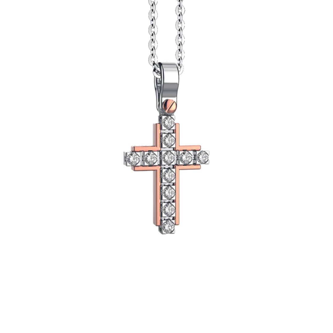 ZANCAN Insignia férfi arany nyaklánc kereszt medállal – 1. kép