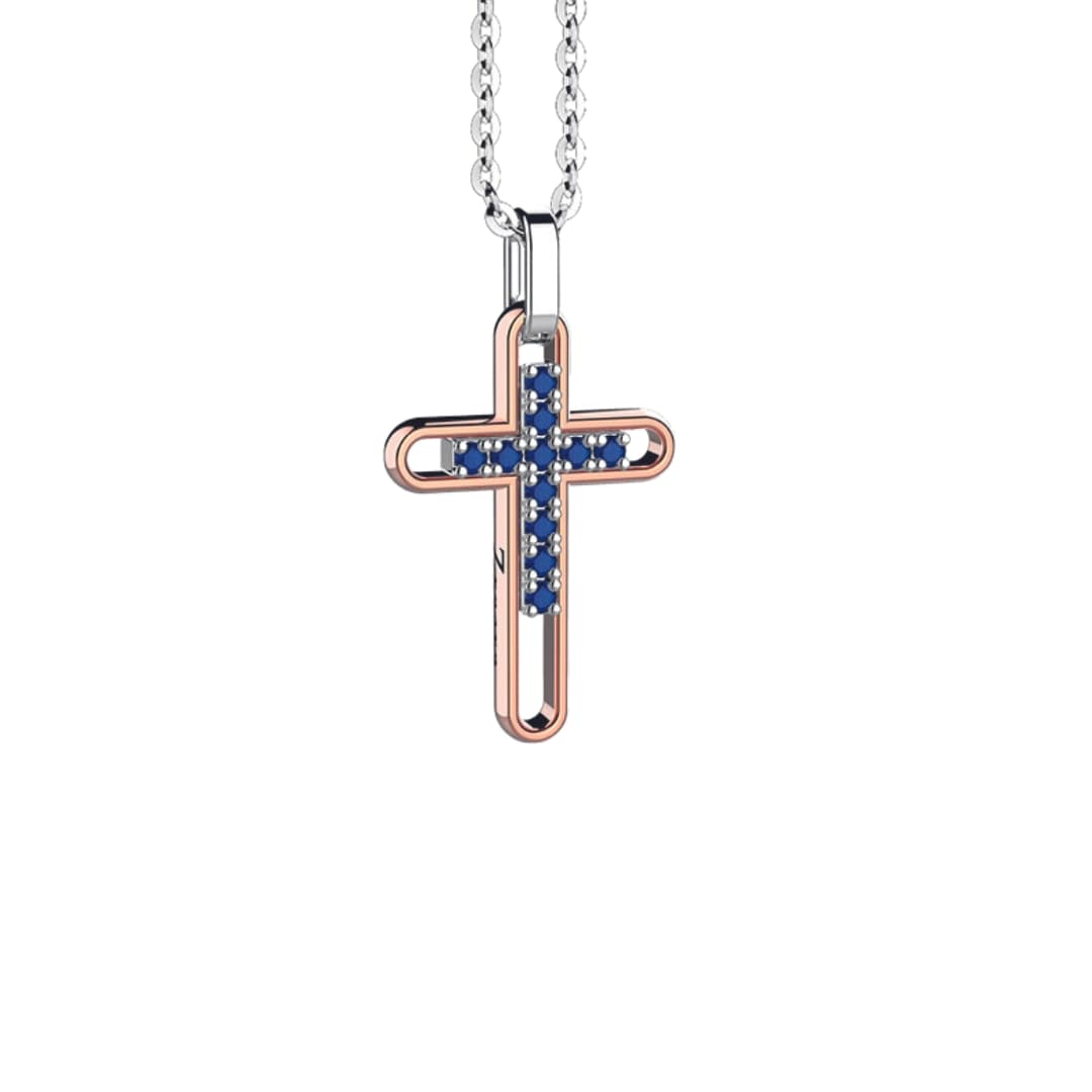 ZANCAN Insignia férfi arany nyaklánc kereszt medállal – 1. kép
