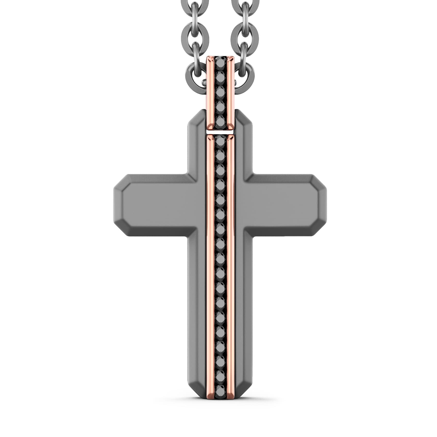 ZANCAN Eternity Titanium férfi nyaklánc kereszt medállal – 1. kép