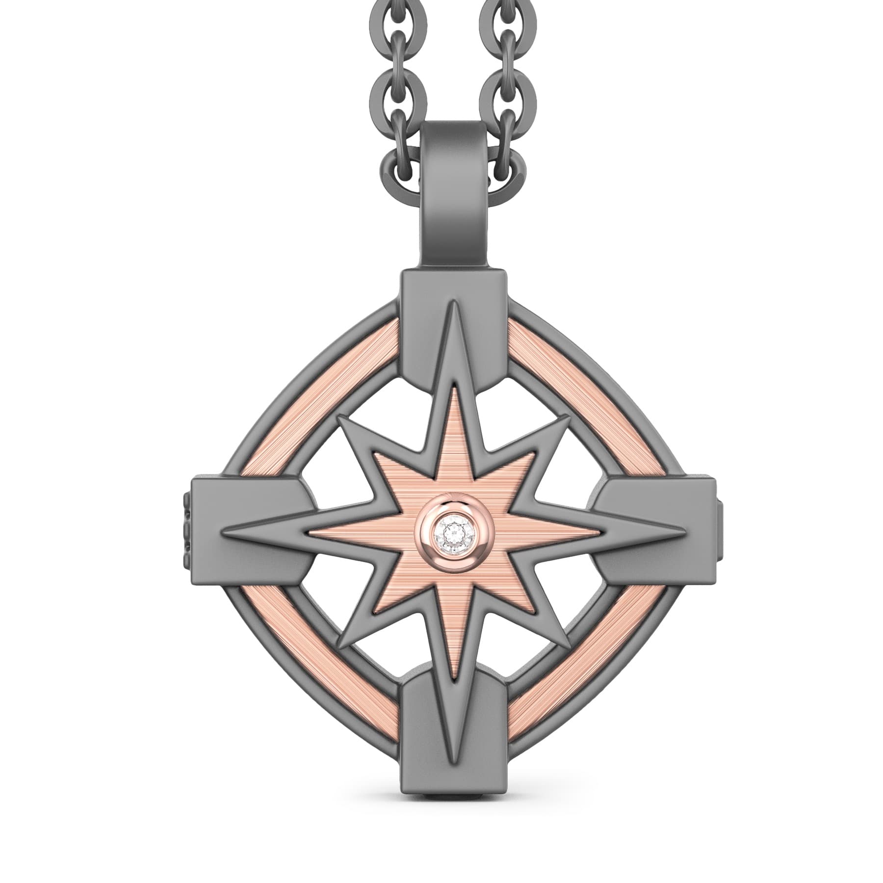ZANCAN Eternity Titanium férfi nyaklánc medállal